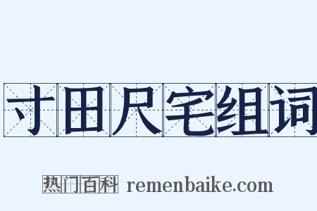 寸田尺宅组词是什么意思的图片